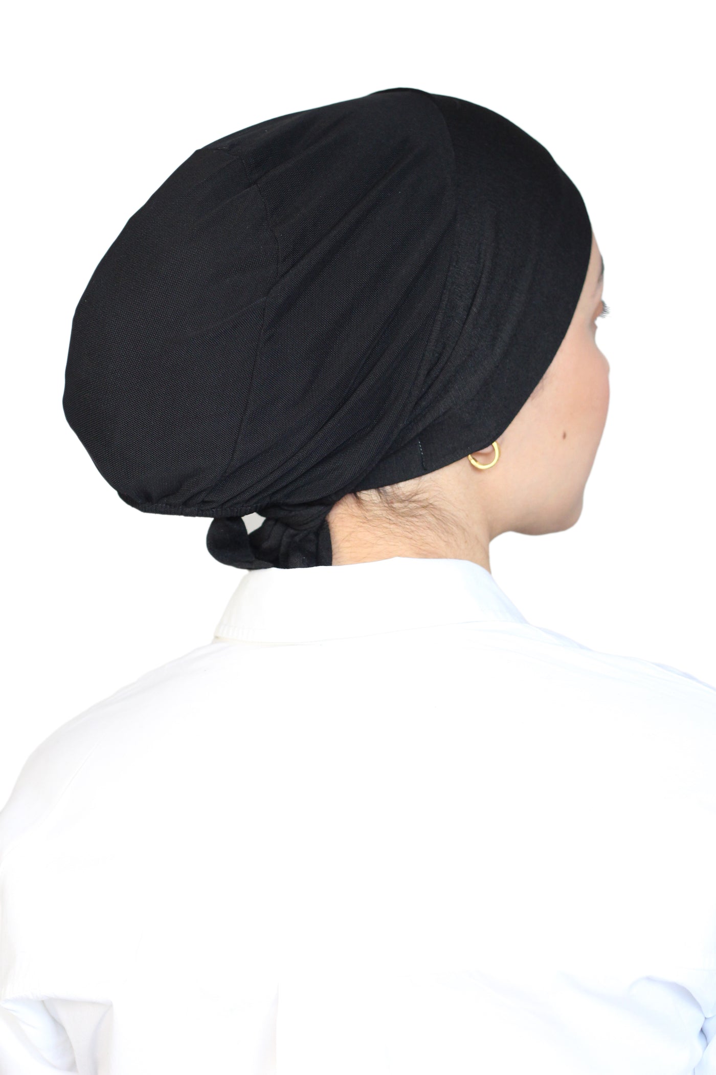 Black Mesh Hijab cap